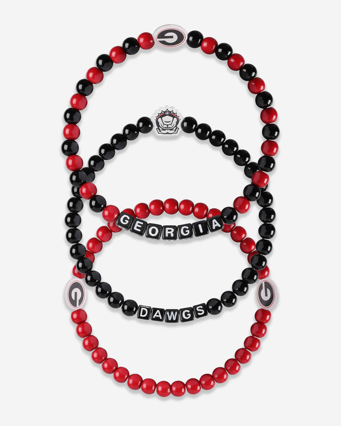 Georgia Bulldogs 3 Pack Beaded Friendship Bracelet FOCO - FOCO.com