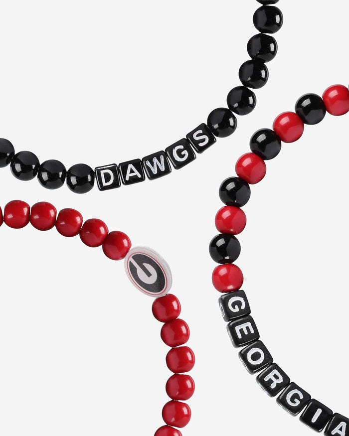 Georgia Bulldogs 3 Pack Beaded Friendship Bracelet FOCO - FOCO.com