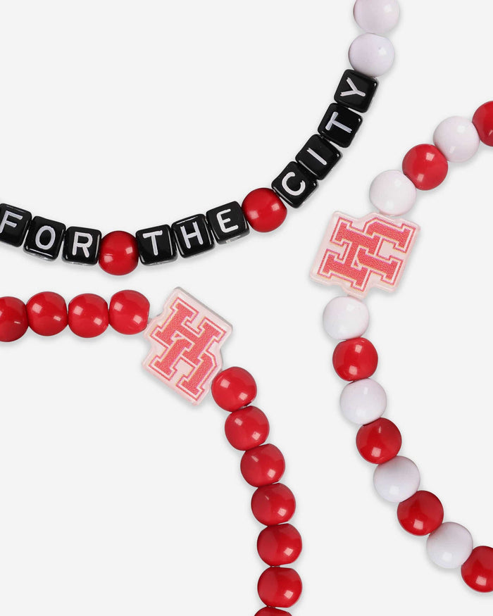 Houston Cougars 3 Pack Beaded Friendship Bracelet FOCO - FOCO.com