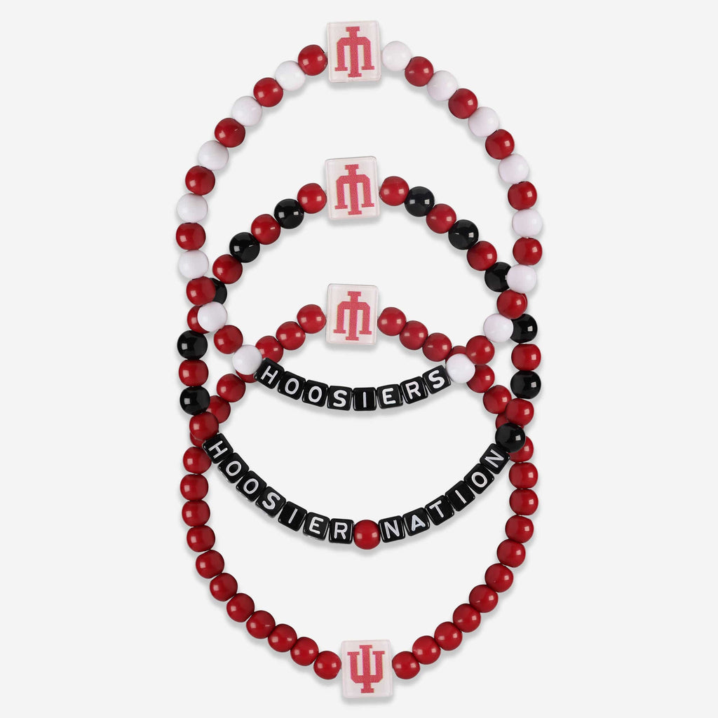 Indiana Hoosiers 3 Pack Beaded Friendship Bracelet FOCO - FOCO.com