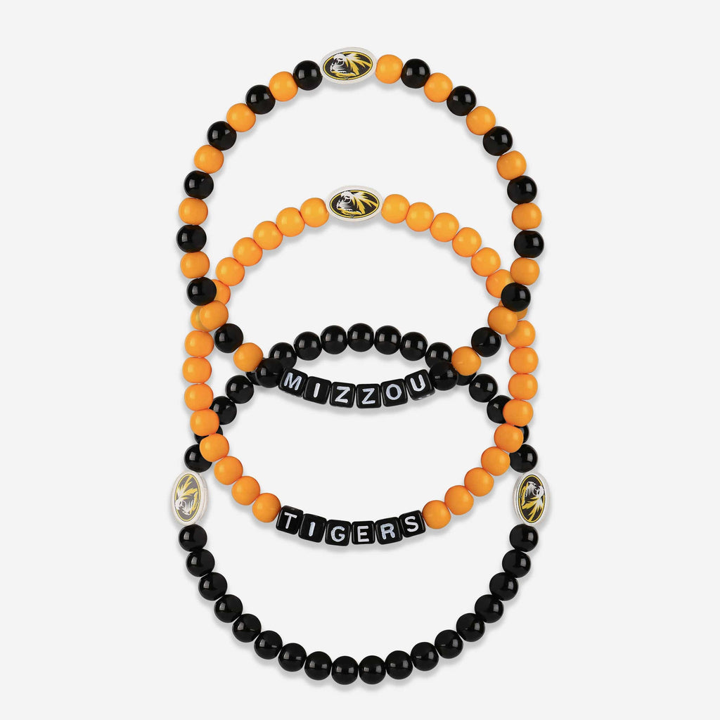 Missouri Tigers 3 Pack Beaded Friendship Bracelet FOCO - FOCO.com