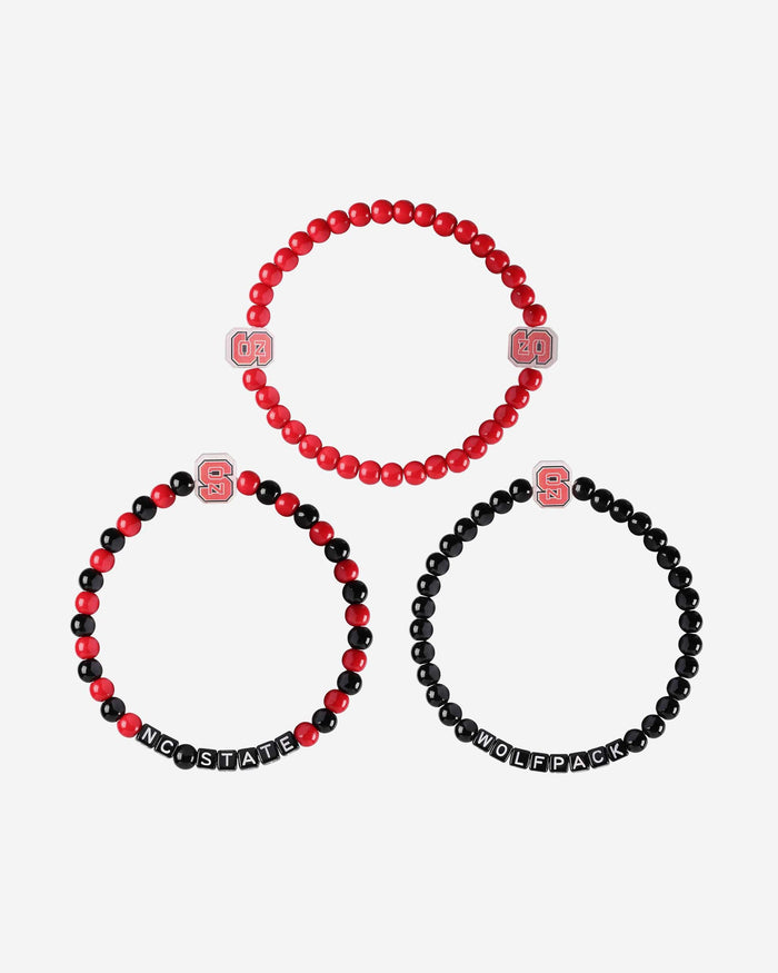 NC State Wolfpack 3 Pack Beaded Friendship Bracelet FOCO - FOCO.com