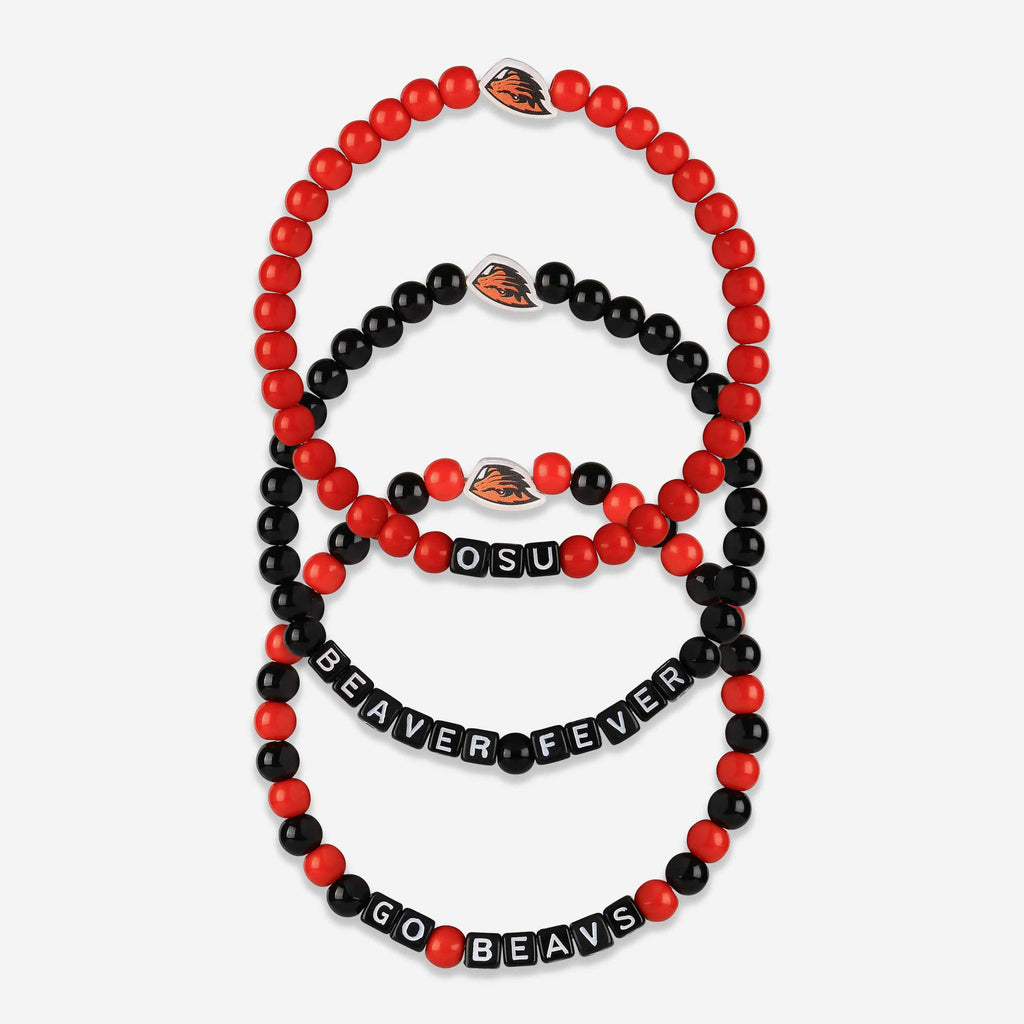 Oregon State Beavers 3 Pack Beaded Friendship Bracelet FOCO - FOCO.com