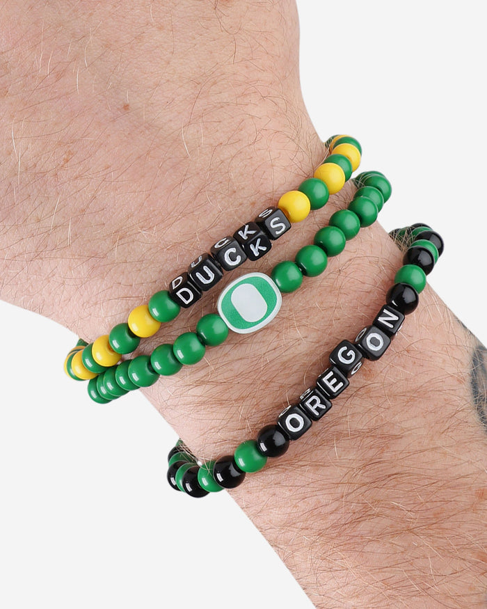 Oregon Ducks 3 Pack Beaded Friendship Bracelet FOCO - FOCO.com