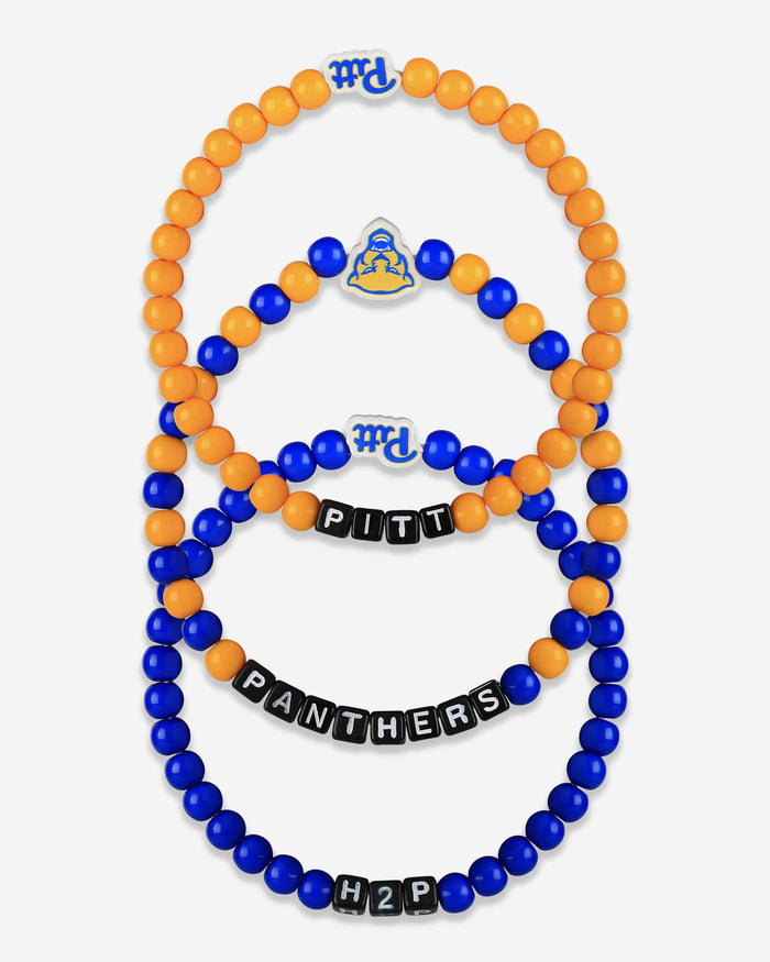 Pittsburgh Panthers 3 Pack Beaded Friendship Bracelet FOCO - FOCO.com