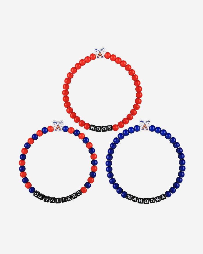 Virginia Cavaliers 3 Pack Beaded Friendship Bracelet FOCO - FOCO.com