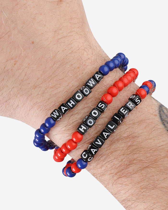 Virginia Cavaliers 3 Pack Beaded Friendship Bracelet FOCO - FOCO.com