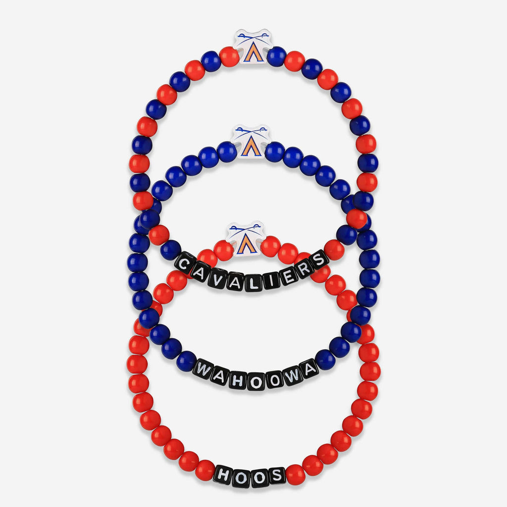 Virginia Cavaliers 3 Pack Beaded Friendship Bracelet FOCO - FOCO.com