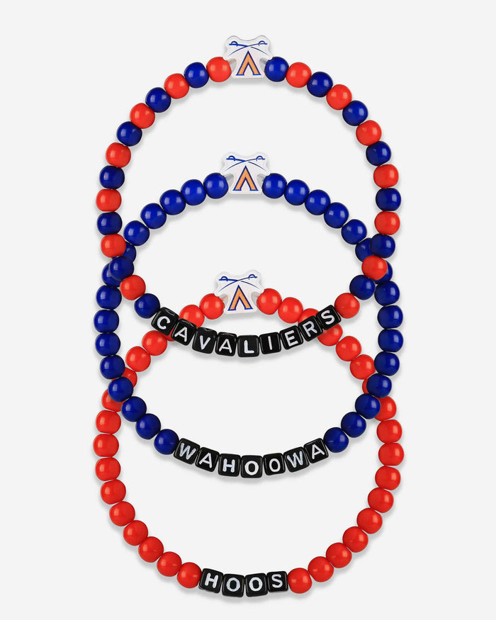 Virginia Cavaliers 3 Pack Beaded Friendship Bracelet FOCO - FOCO.com