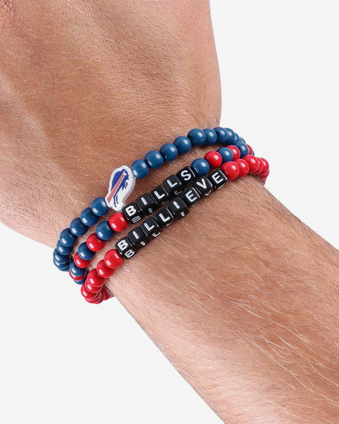 Buffalo Bills 3 Pack Beaded Friendship Bracelet FOCO - FOCO.com