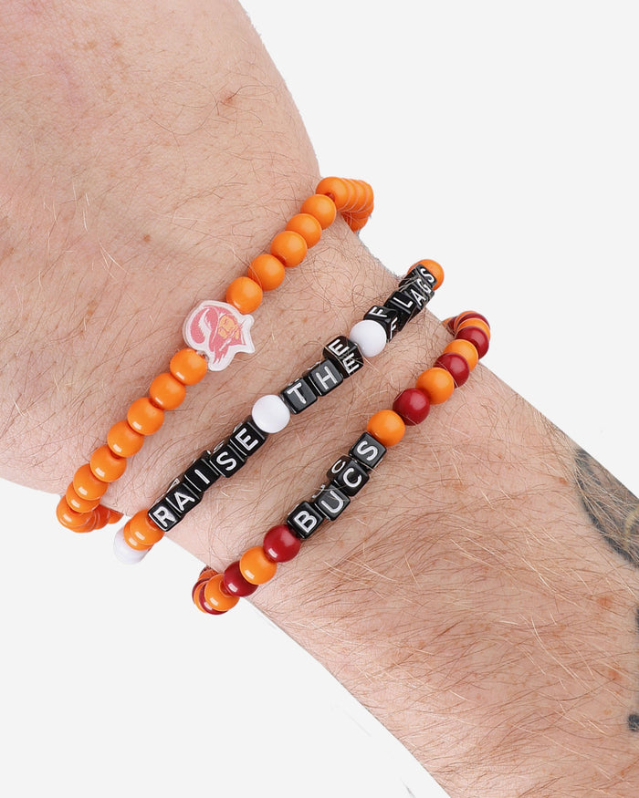 Tampa Bay Buccaneers Creamsicle 3 Pack Beaded Friendship Bracelet FOCO - FOCO.com