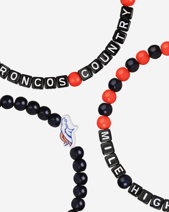 Denver Broncos 3 Pack Beaded Friendship Bracelet FOCO - FOCO.com