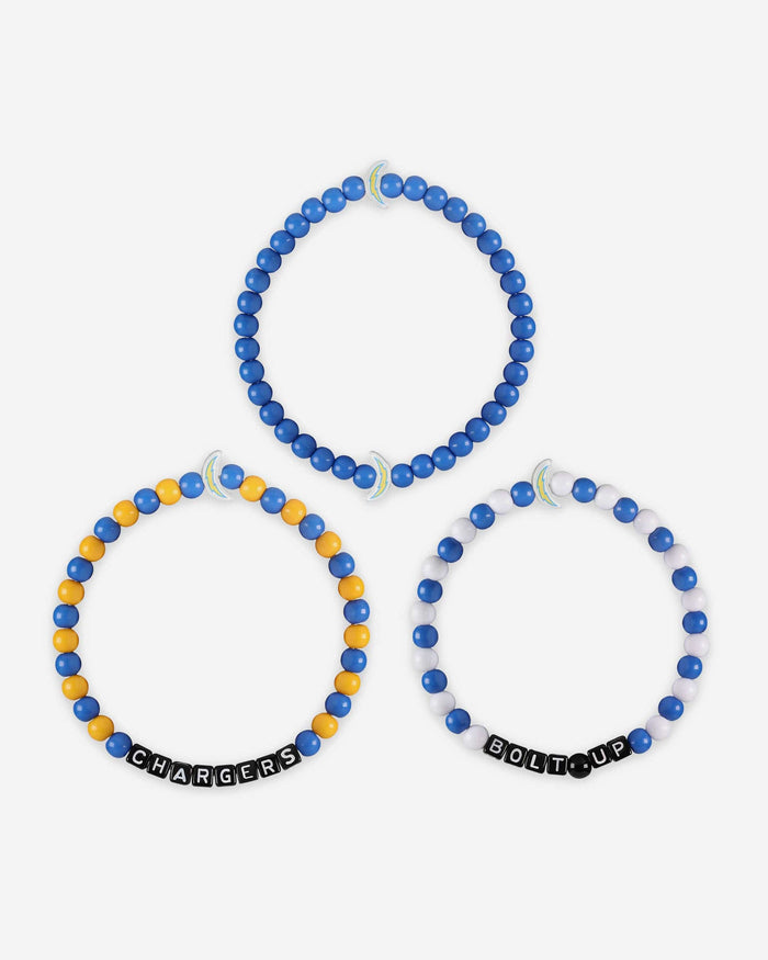 Los Angeles Chargers 3 Pack Beaded Friendship Bracelet FOCO - FOCO.com