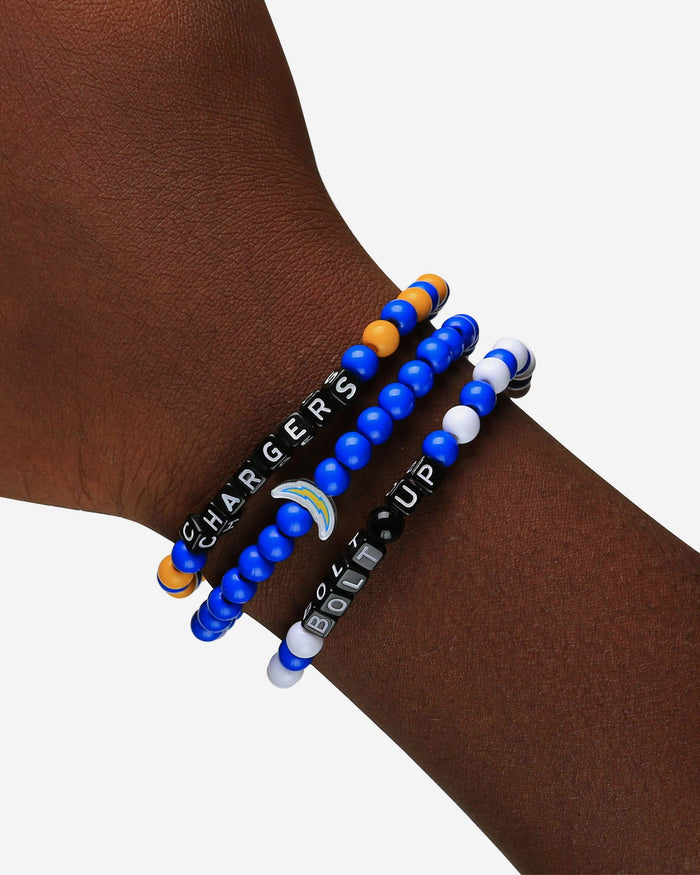 Los Angeles Chargers 3 Pack Beaded Friendship Bracelet FOCO - FOCO.com