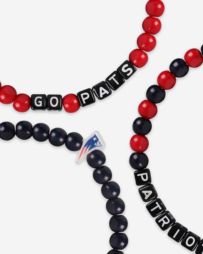 New England Patriots 3 Pack Beaded Friendship Bracelet FOCO - FOCO.com