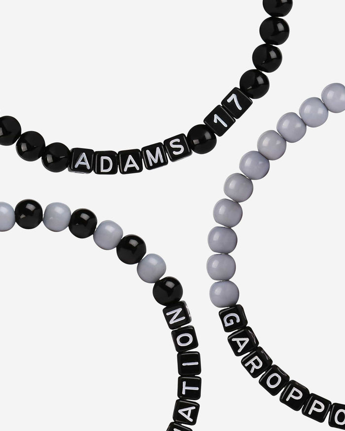 Jimmy Garoppolo & Davante Adams Las Vegas Raiders 3 Pack Player Beaded Friendship Bracelet FOCO - FOCO.com