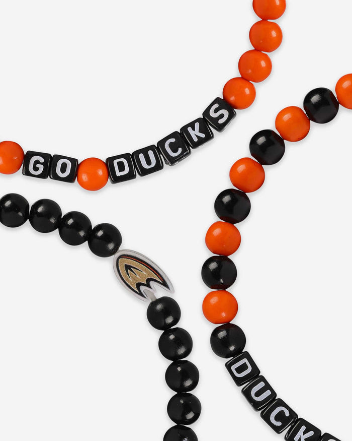 Anaheim Ducks 3 Pack Beaded Friendship Bracelet FOCO - FOCO.com