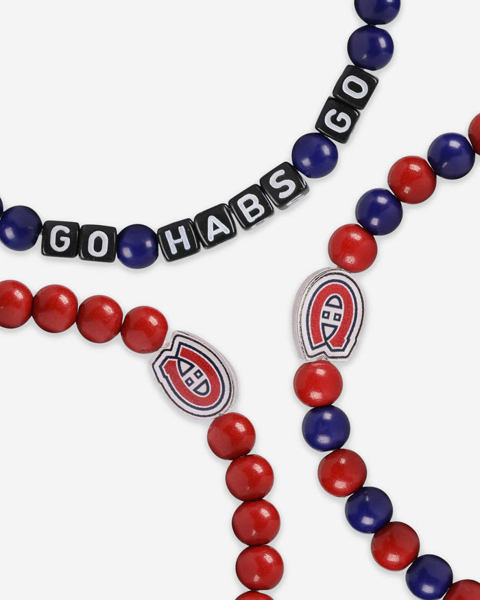 Montreal Canadiens 3 Pack Beaded Friendship Bracelet FOCO - FOCO.com