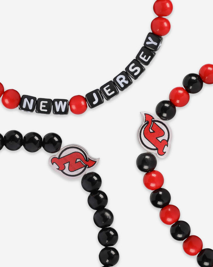 New Jersey Devils 3 Pack Beaded Friendship Bracelet FOCO - FOCO.com