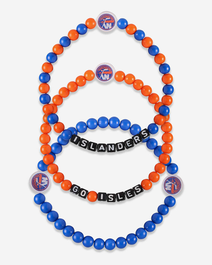 New York Islanders 3 Pack Beaded Friendship Bracelet FOCO - FOCO.com