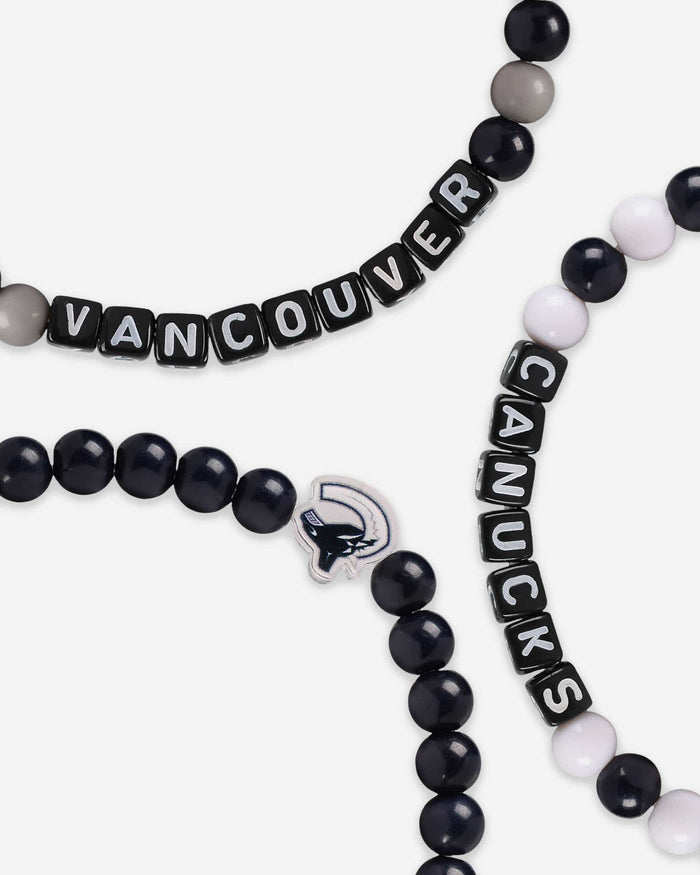 Vancouver Canucks 3 Pack Beaded Friendship Bracelet FOCO - FOCO.com