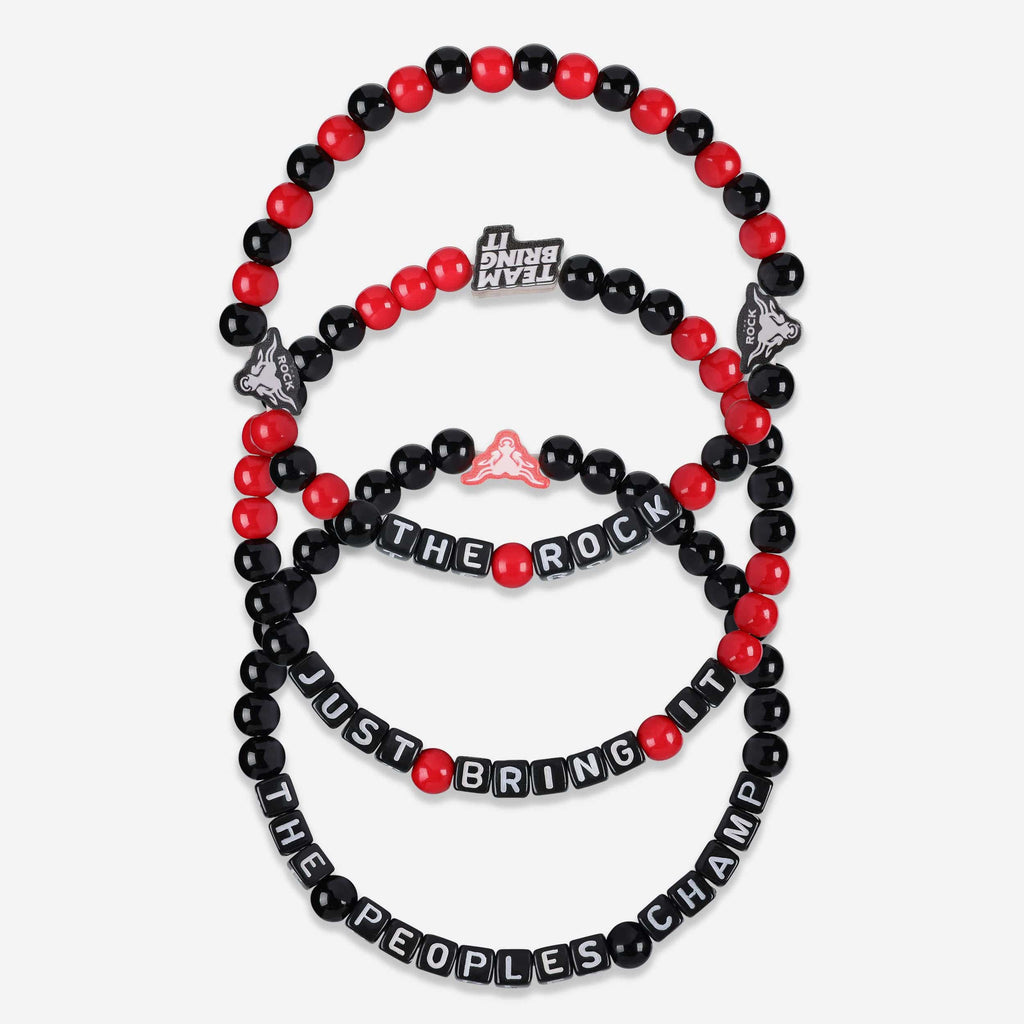 The Rock WWE 3 Pack Friendship Bracelet FOCO - FOCO.com