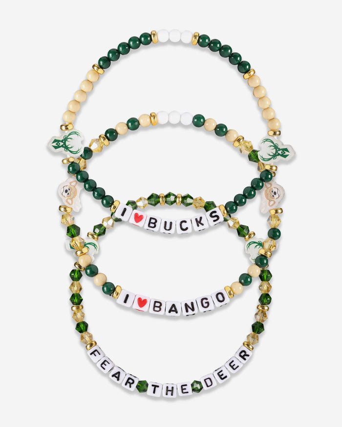 Milwaukee Bucks 3 Pack Friendship Bracelet FOCO - FOCO.com