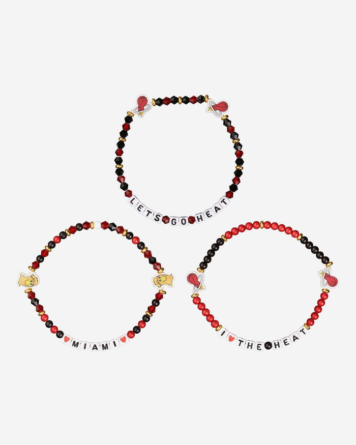 Miami Heat 3 Pack Friendship Bracelet FOCO - FOCO.com