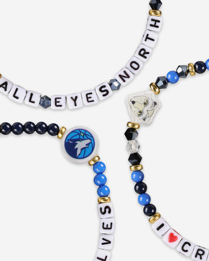 Minnesota Timberwolves 3 Pack Friendship Bracelet FOCO - FOCO.com