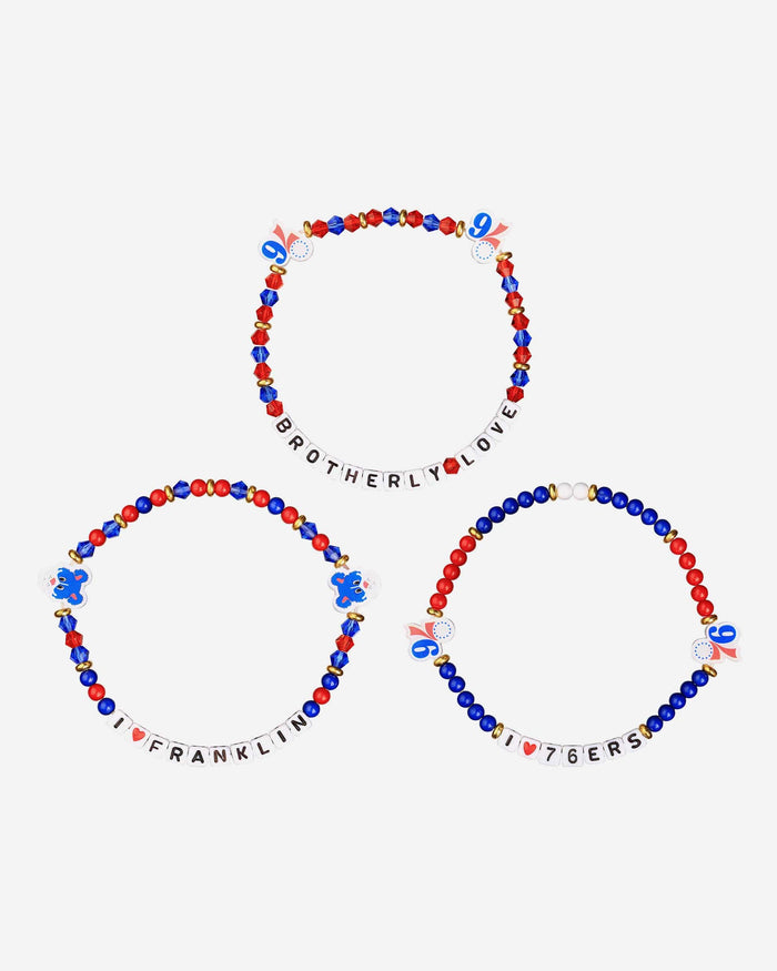 Philadelphia 76ers 3 Pack Friendship Bracelet FOCO - FOCO.com