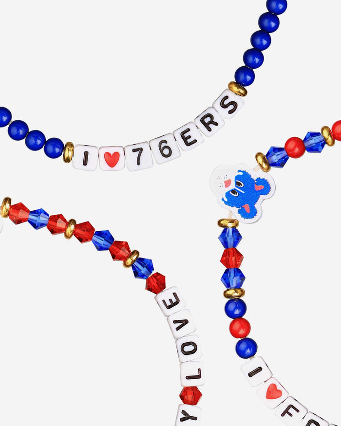 Philadelphia 76ers 3 Pack Friendship Bracelet FOCO - FOCO.com