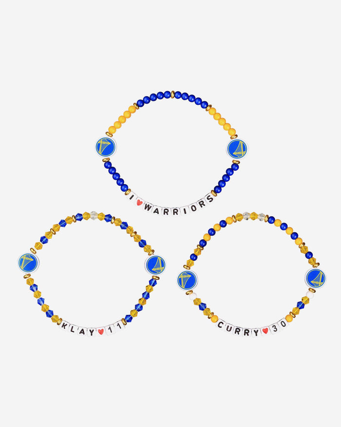 Steph Curry & Klay Thompson Golden State Warriors 3 Pack Player Friendship Bracelet FOCO - FOCO.com