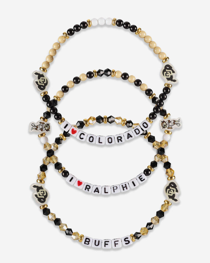 Colorado Buffaloes 3 Pack Friendship Bracelet FOCO - FOCO.com