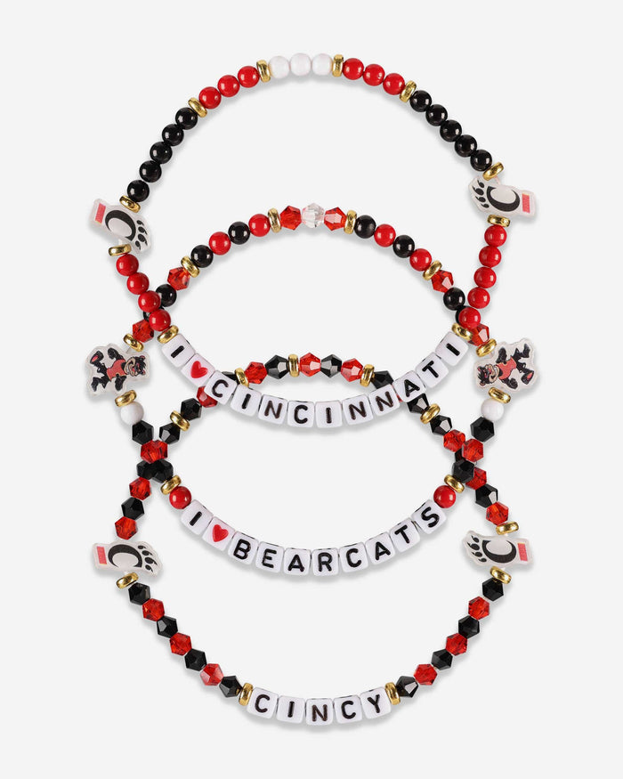 Cincinnati Bearcats 3 Pack Friendship Bracelet FOCO - FOCO.com