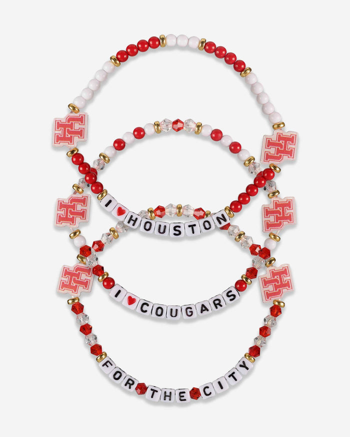 Houston Cougars 3 Pack Friendship Bracelet FOCO - FOCO.com