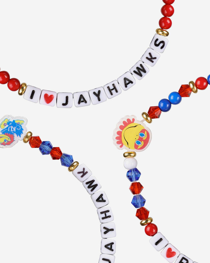 Kansas Jayhawks 3 Pack Friendship Bracelet FOCO - FOCO.com