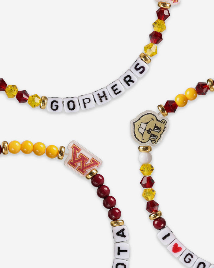 Minnesota Golden Gophers 3 Pack Friendship Bracelet FOCO - FOCO.com