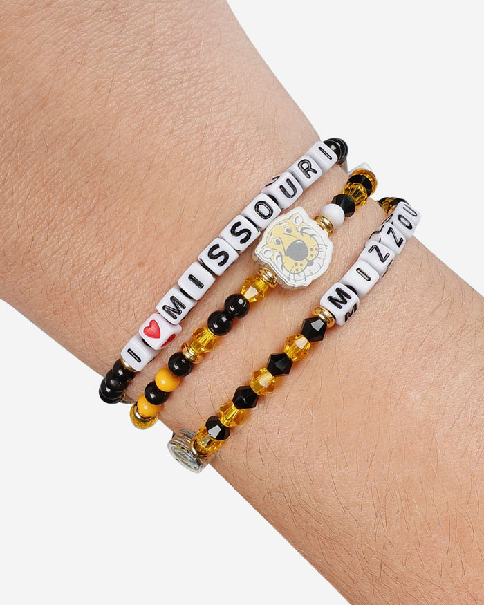 Missouri Tigers 3 Pack Friendship Bracelet FOCO - FOCO.com