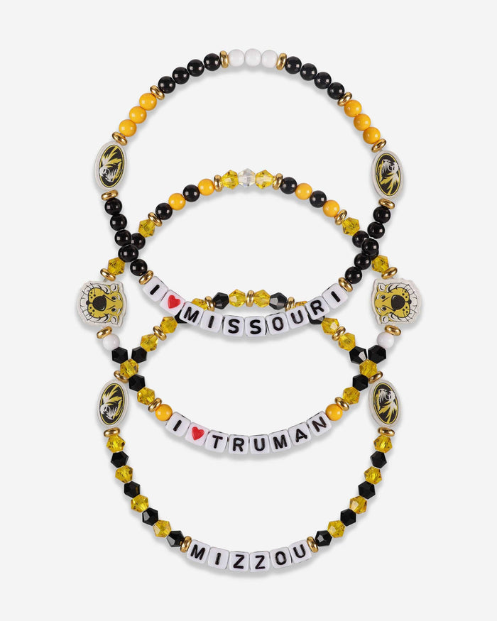 Missouri Tigers 3 Pack Friendship Bracelet FOCO - FOCO.com