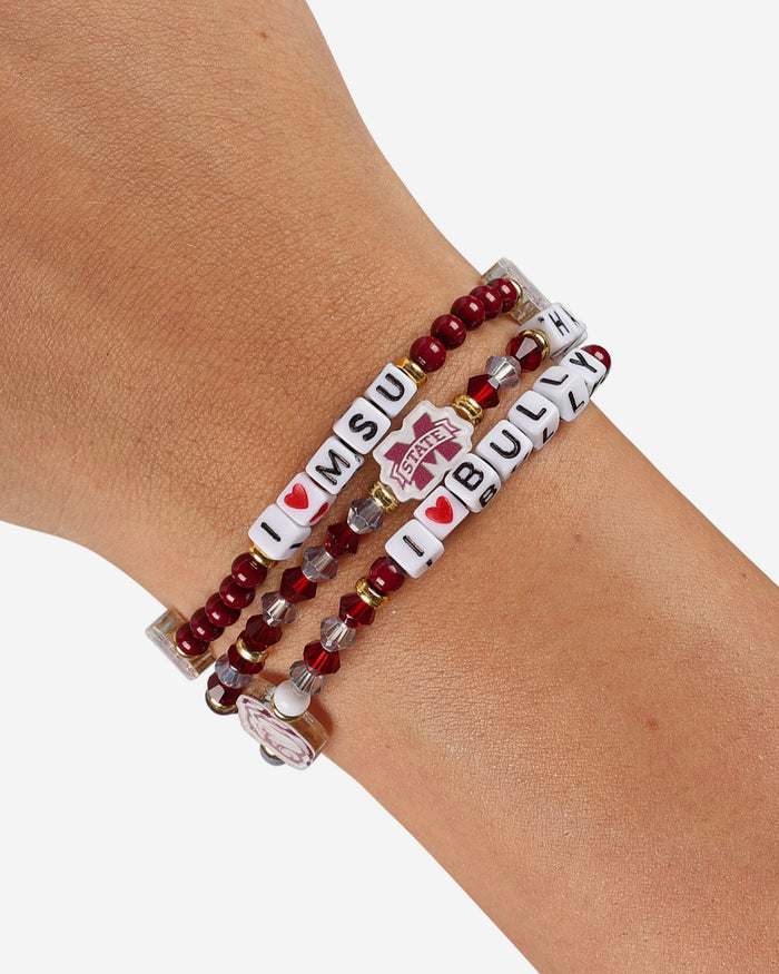 Mississippi State Bulldogs 3 Pack Friendship Bracelet FOCO - FOCO.com