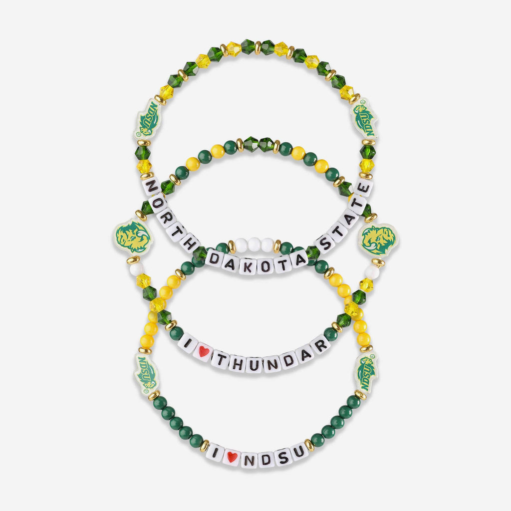 North Dakota State Bison 3 Pack Friendship Bracelet FOCO - FOCO.com