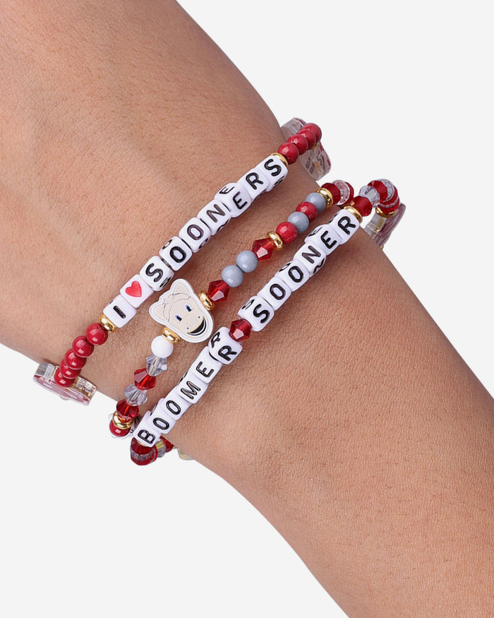 Oklahoma Sooners 3 Pack Friendship Bracelet FOCO - FOCO.com