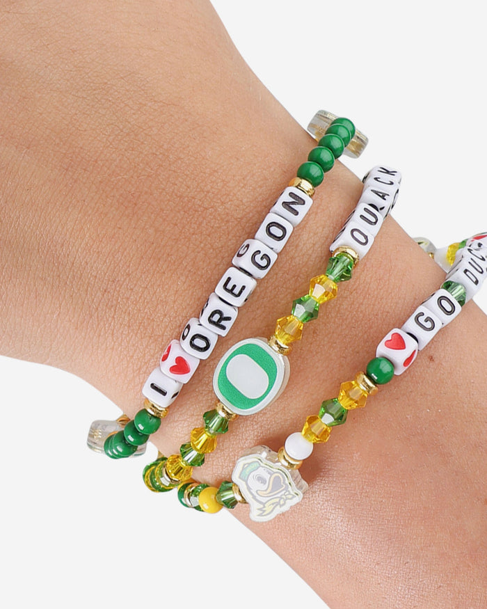 Oregon Ducks 3 Pack Friendship Bracelet FOCO - FOCO.com