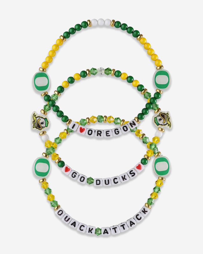 Oregon Ducks 3 Pack Friendship Bracelet FOCO - FOCO.com