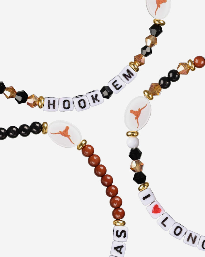 Texas Longhorns 3 Pack Friendship Bracelet FOCO - FOCO.com