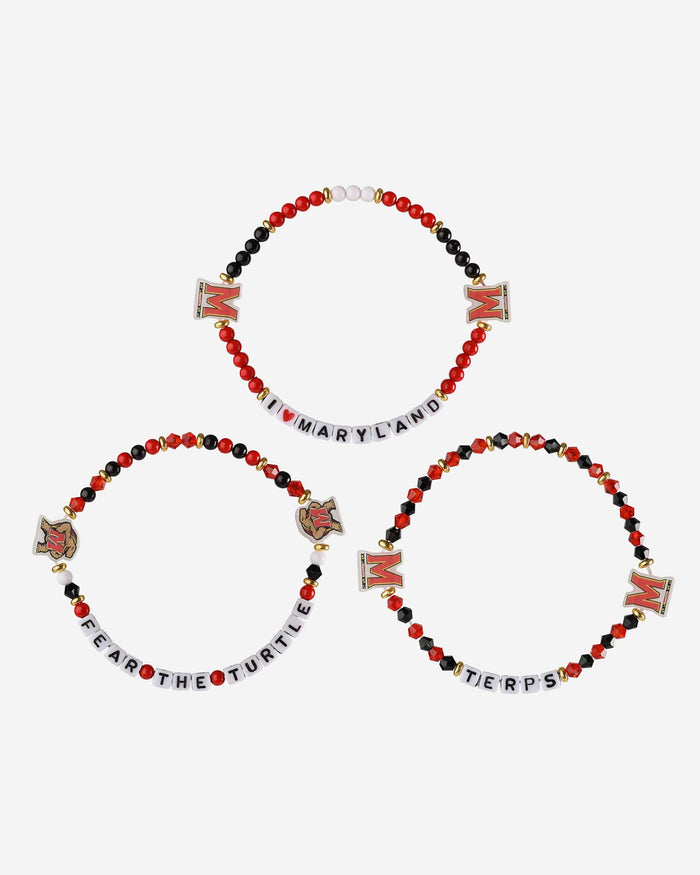 Maryland Terrapins 3 Pack Friendship Bracelet FOCO - FOCO.com