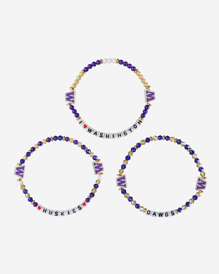 Washington Huskies 3 Pack Friendship Bracelet FOCO - FOCO.com