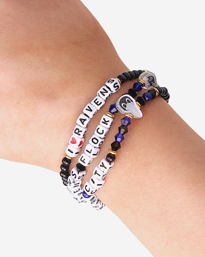 Baltimore Ravens 3 Pack Friendship Bracelet FOCO - FOCO.com