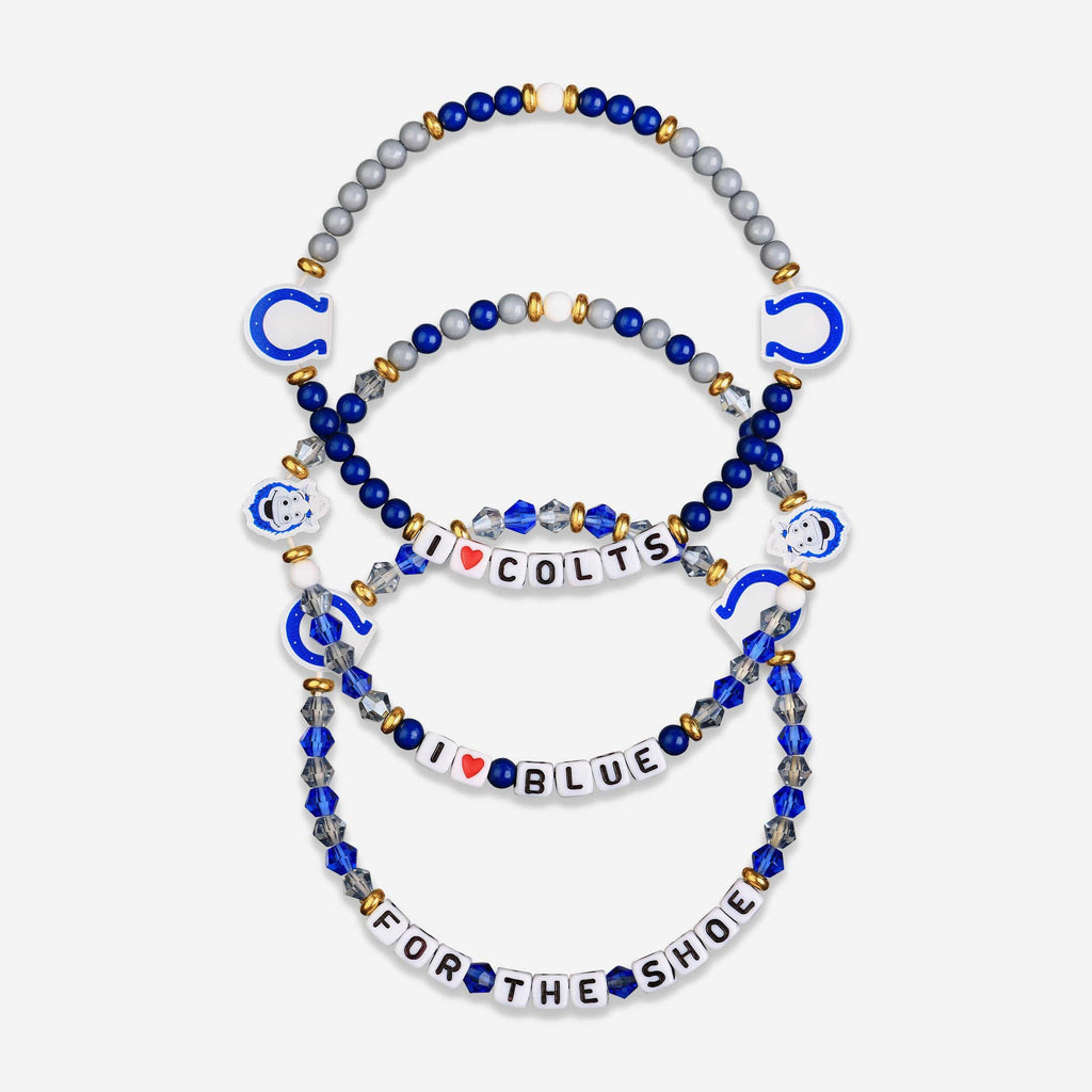 Indianapolis Colts 3 Pack Friendship Bracelet FOCO - FOCO.com