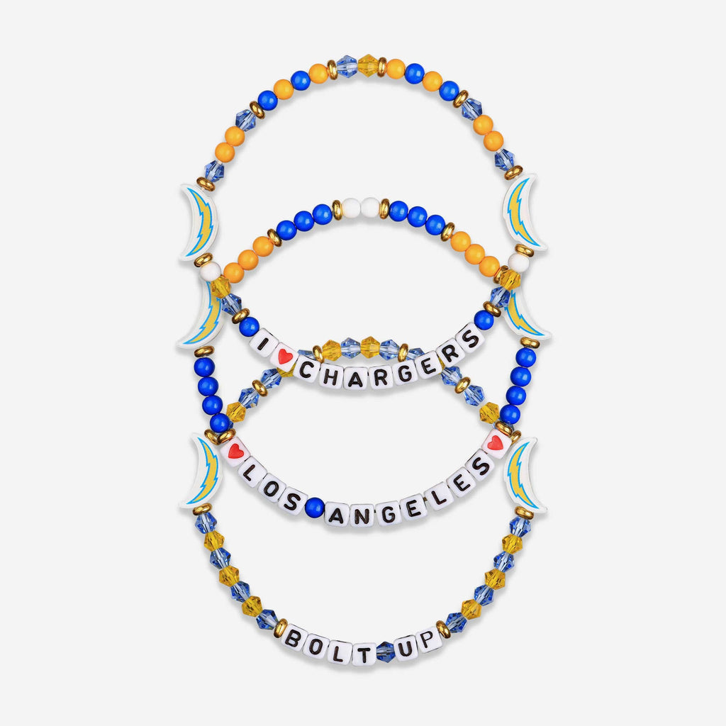 Los Angeles Chargers 3 Pack Friendship Bracelet FOCO - FOCO.com